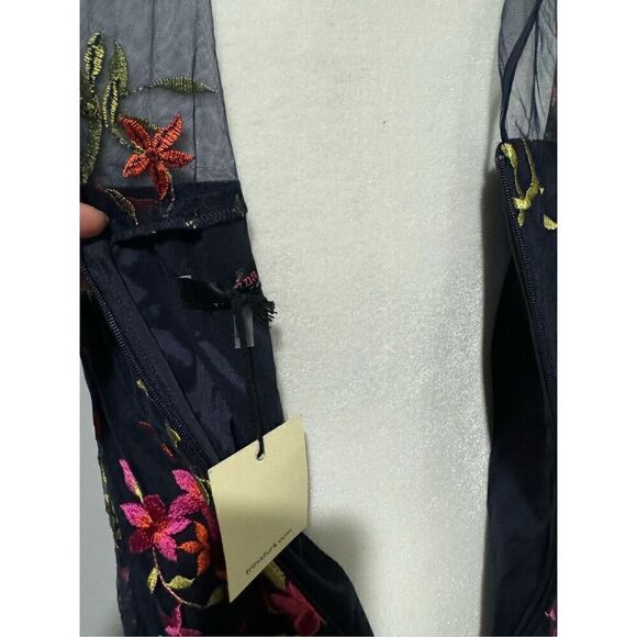 Trina Turk MWT Embroidered multicolor mesh top dress 4 - Picture 7 of 9